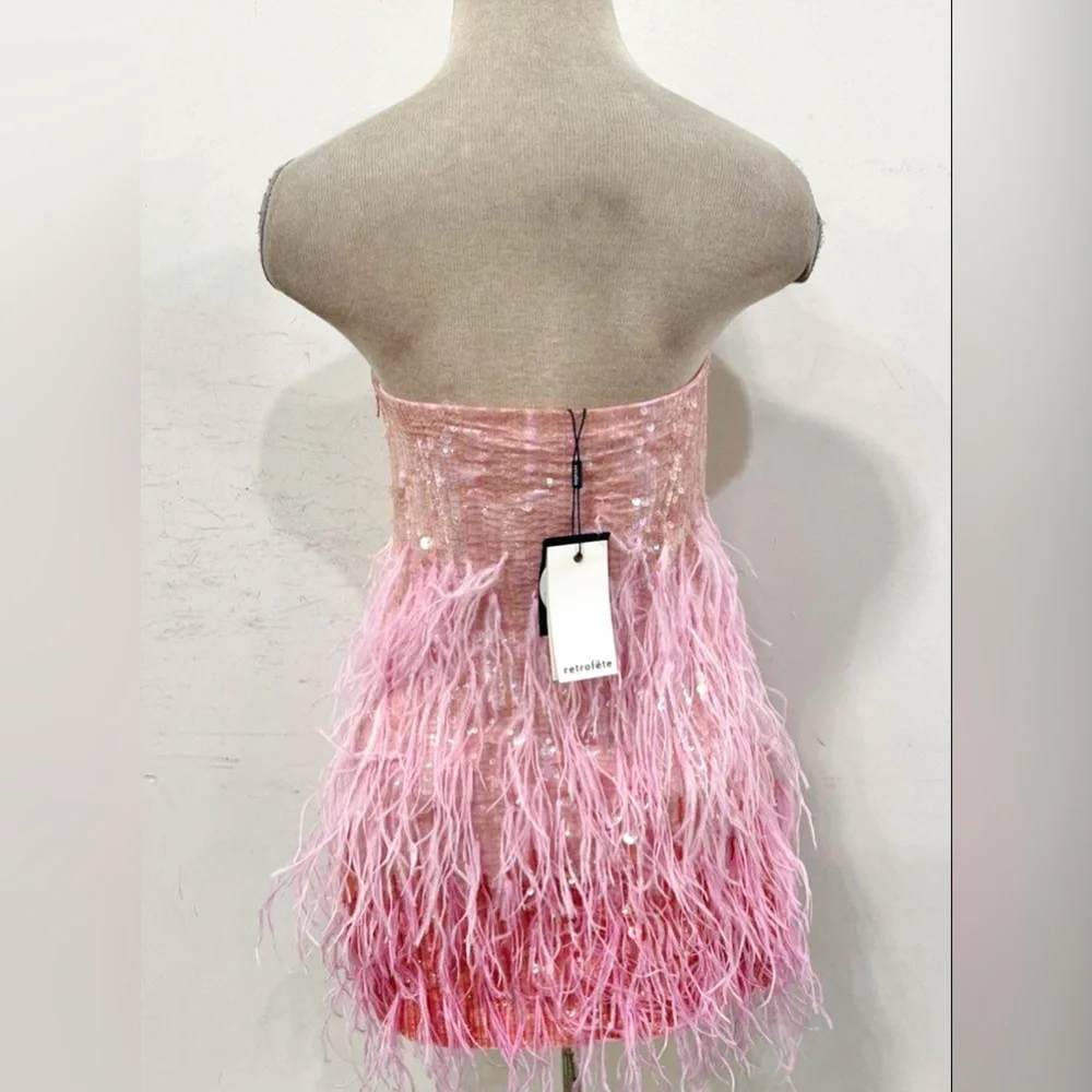Retrofete Anastasia mini Dress in Bubblegum Pink - Picture 7 of 7